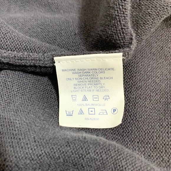 Lands' End blue sleeveless open front cotton cardigan sweater vest - 1X - Picture 6 of 8